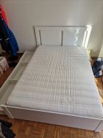 IKEA Bett, Lattenrost, Bettkästen, Matratze und Überzug