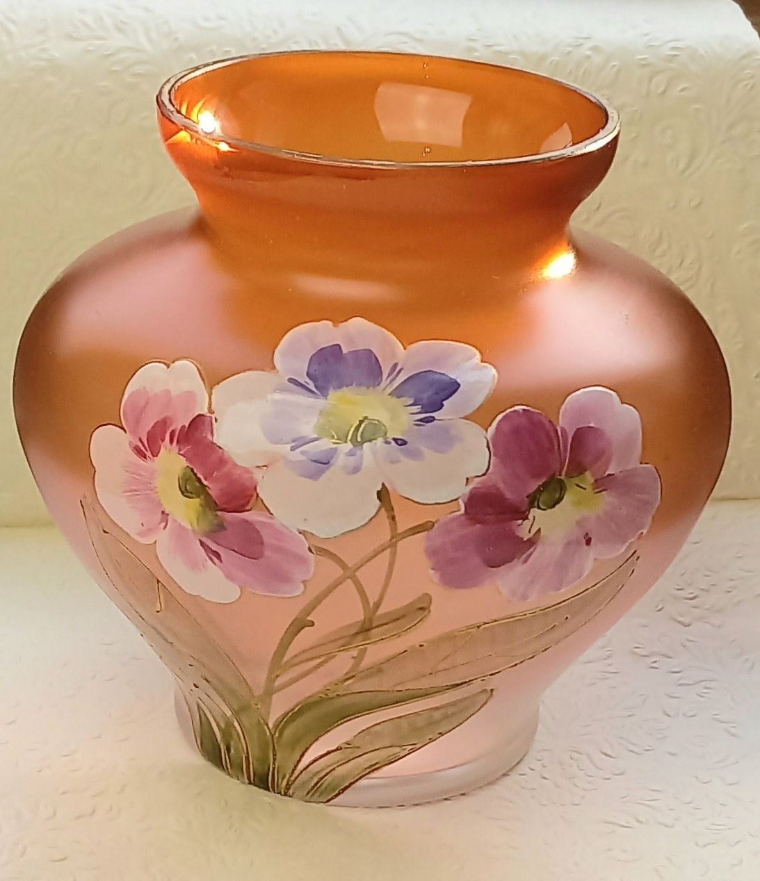 Vase & Récipients: Antike Glasvase mit Blumenmuster  – D'occasion à Buchs AG par Dzirul 3