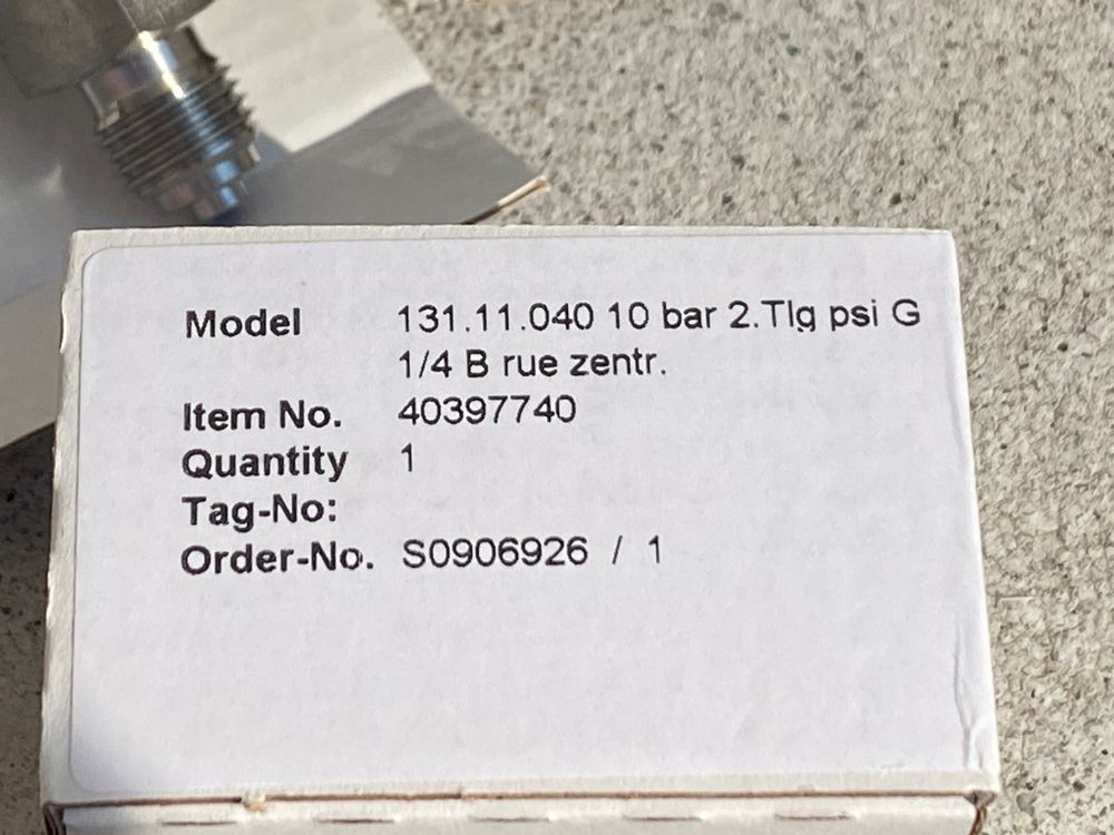 Manometer Edelstahl 3 Stücke 10Bar G. Fischer axial G1/4 Neu (Neu und ...