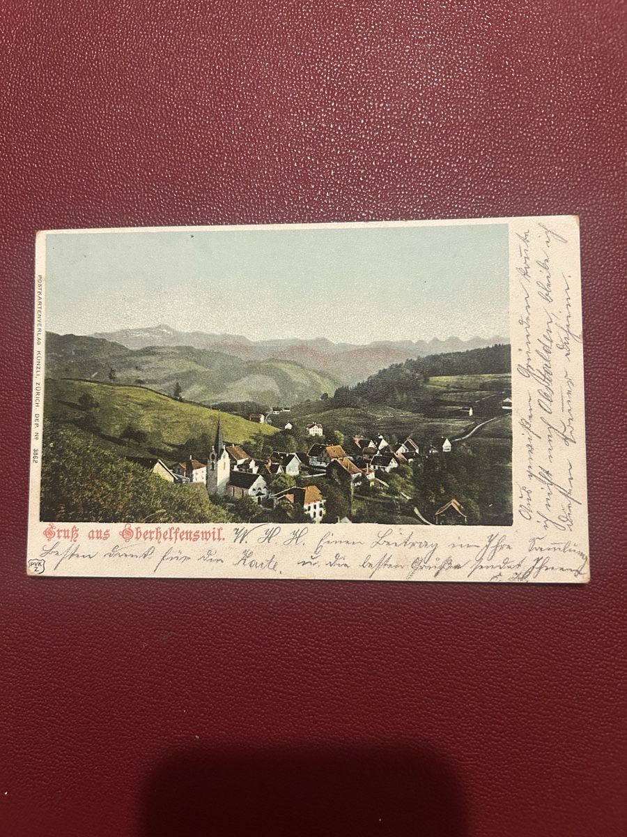 Ansichtskarten: Gruss aus Oberhelfenswil 1900 – Gebraucht aus Breganzona von Milesbo