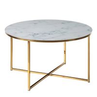 Couchtisch Marmoroptik Gold