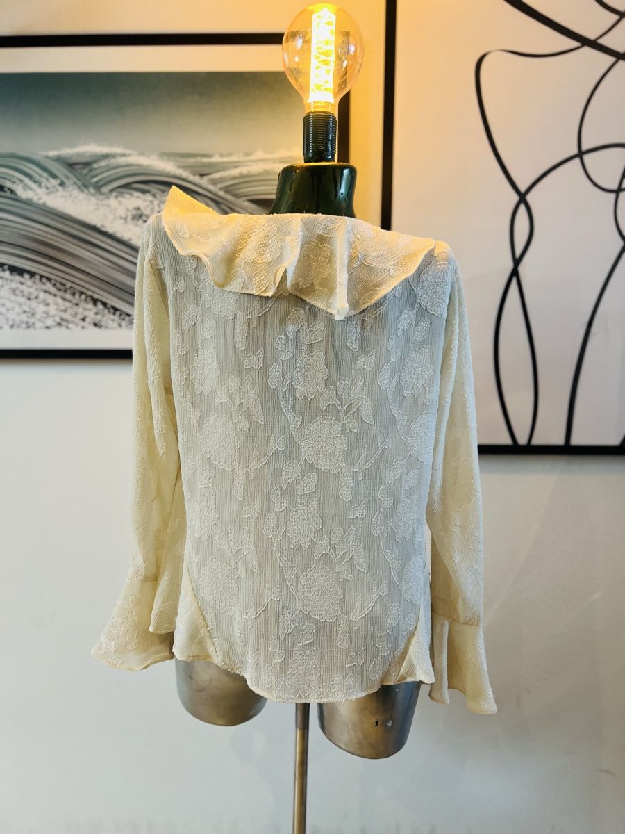 Zara Camicette: Zara Bluse, Gr M, Crèmefarben, Rüschen/Volants – Usato da Murten venduto da Rebelle_en_Style 1