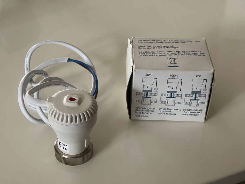 Stellantrieb Für Fußbodenheizung, 230 V, Normalerweise Geschlossen – IP54, 100 N, 5 Mm Hub