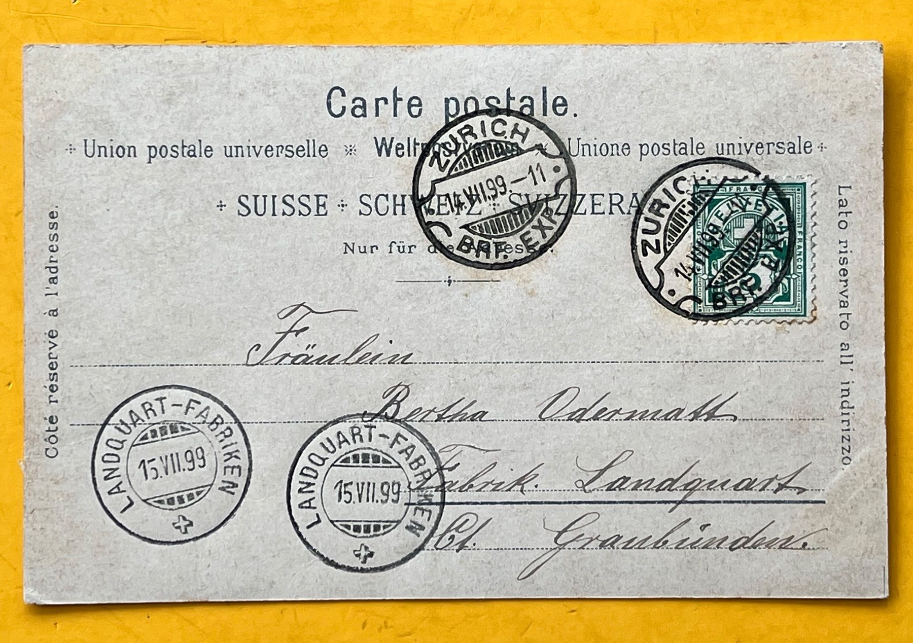 Grafica & Litografie: Gruss aus Zürich Litho Schlumpf Winterthur 1899 – Usato da Adliswil venduto da buch_und_kunst 4