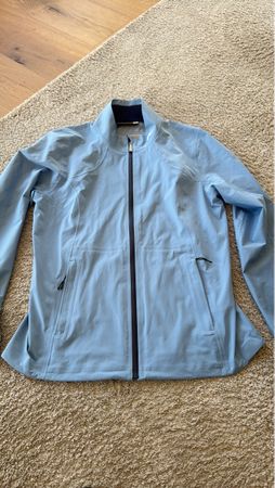 Damen Softshelljacke hellblau Reissverschluss neuwertig