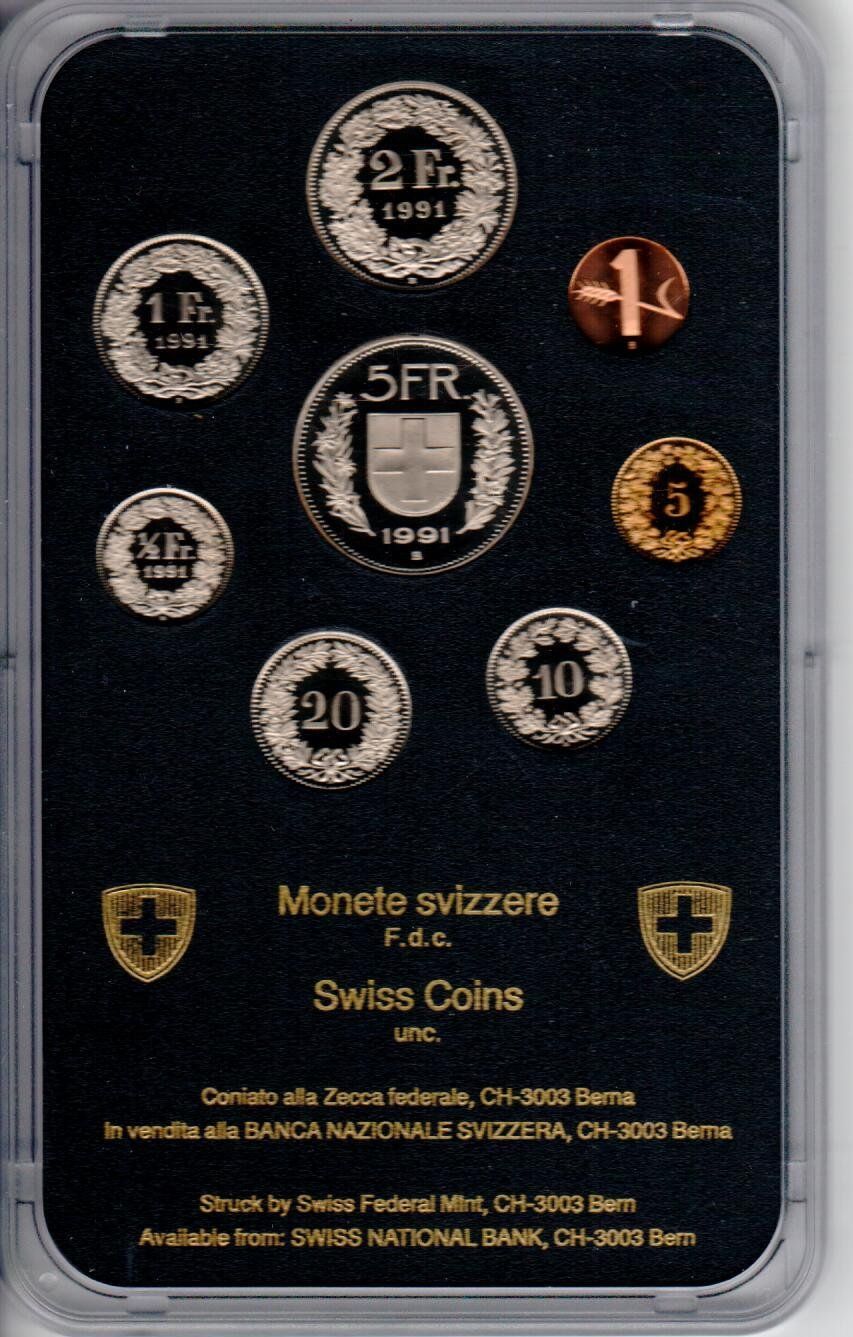 Tutti le monete: Münzsatz 1991  Stgl. – Usato da Wolhusen venduto da Curver9