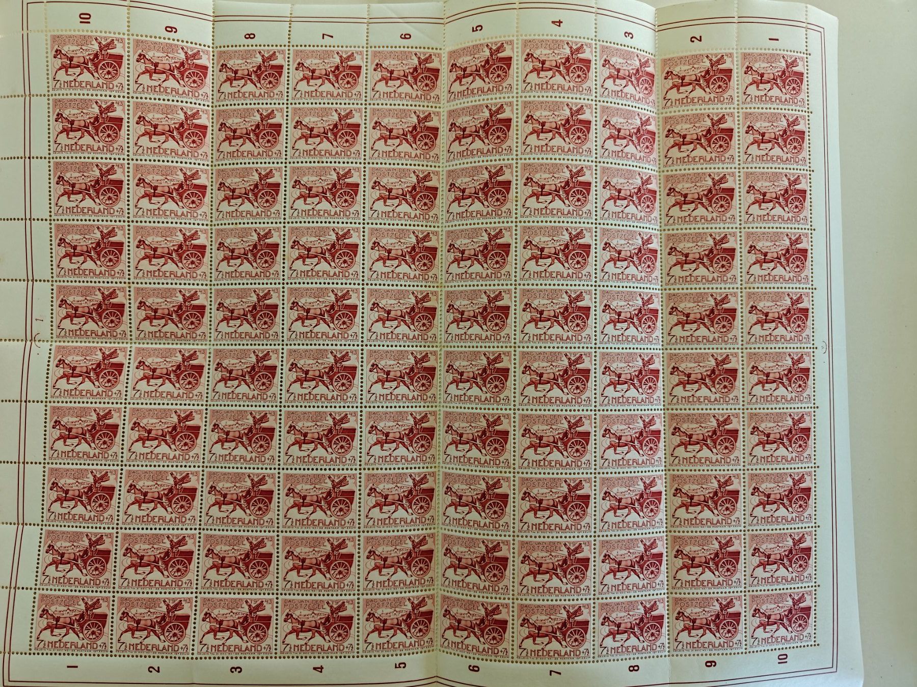 Alle Briefmarken: 2 Bogen Briefmarken NL  1943,Top Zustand! – Gebraucht aus Wädenswil von alex-maxima