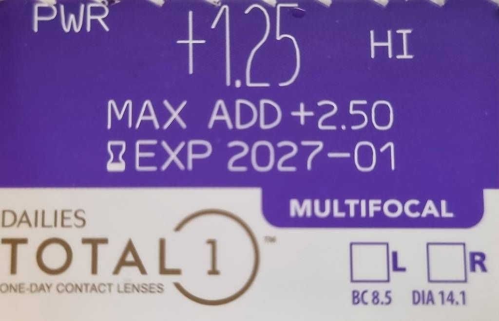 Kontaktlinsen: Dailies Total 1 multifocal – Gebraucht aus Villars-sur-Glâne von djiniva