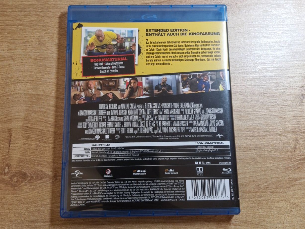 Tutti i DVDs: Central Intelligence (2016) Bluray – Usato da Pfungen venduto da Whitie 1