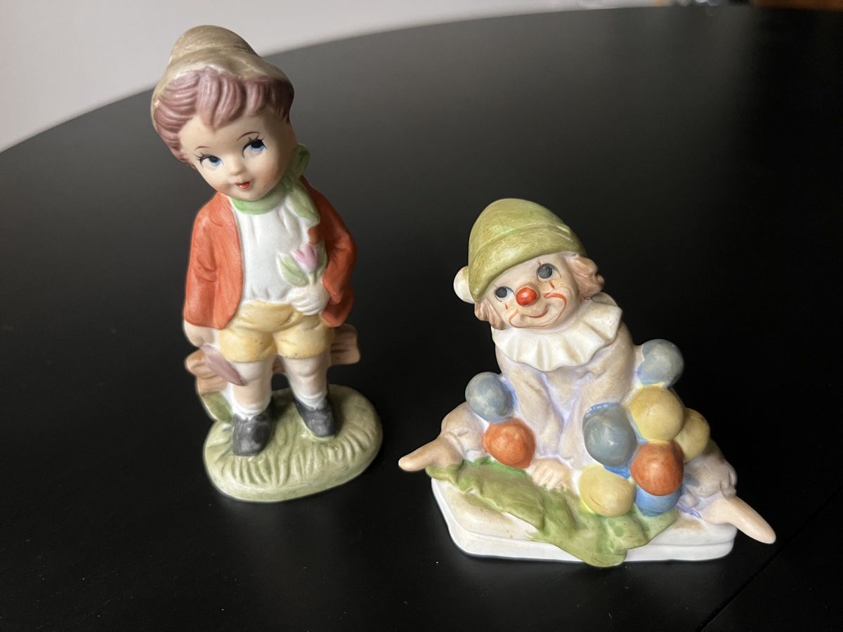 Statuette: 2 Figuren Clown und Kind – Usato da Zürich venduto da Nowstalgia