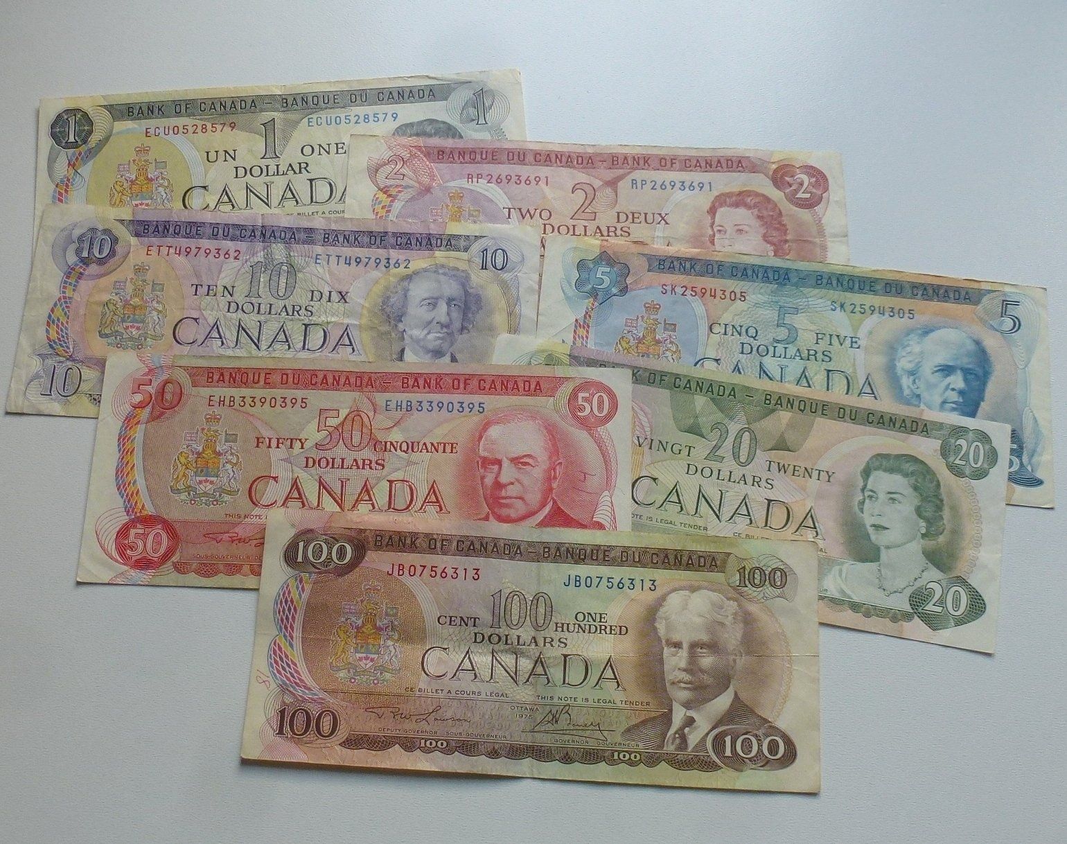 Banconote: Lot ++ 7 Banknoten aus Canada – Usato da Walkringen venduto da Casablanca777