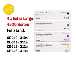 HP-126A, CE310a, CE311a, CE312a, CE313a - Kompat. Toner (4x)