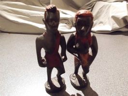 Figur Mann + Frau, dunkelhäutig