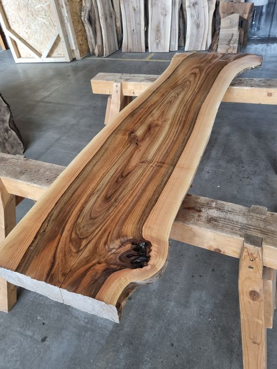 Articoli in legno: Nussbaum Massivholz Klotzbretter Natur Walnut Unikat Deko – Nuovo (secondo la descrizione) da Rheineck venduto da Dein_Wunschholz 4