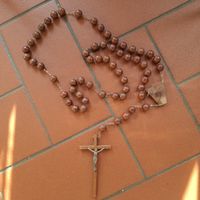 Rosenkranz aus Holz, Handgefertigt - Vintage Sammlerstück!