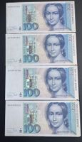 100 DM Deutsche Mark 4 Banknoten