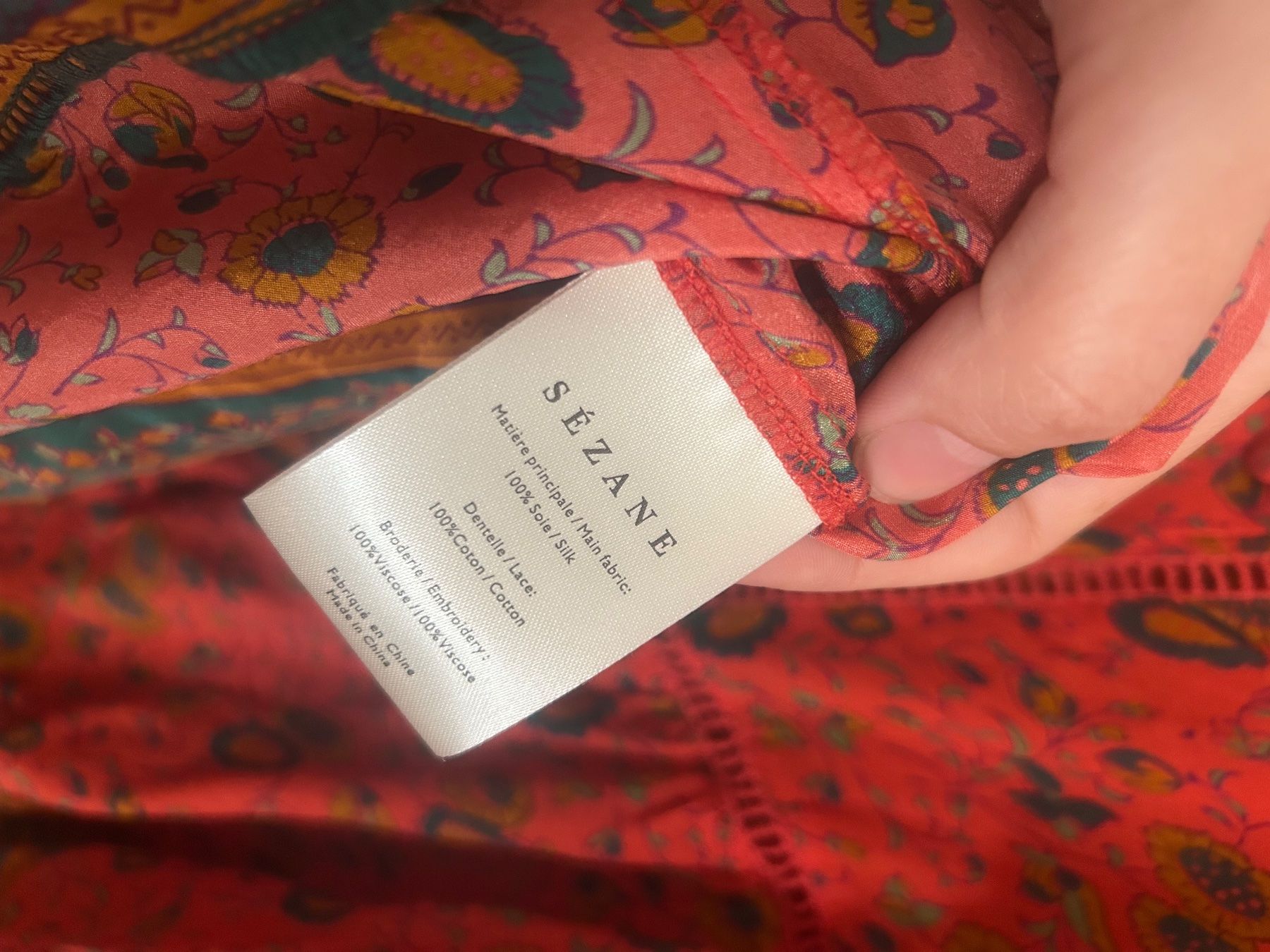 Sezane Camicette: Sézane Amande Bluse blouse Seide soie silk Gr.36 – Nuovo (secondo la descrizione) da Genève venduto da sunandwind 5