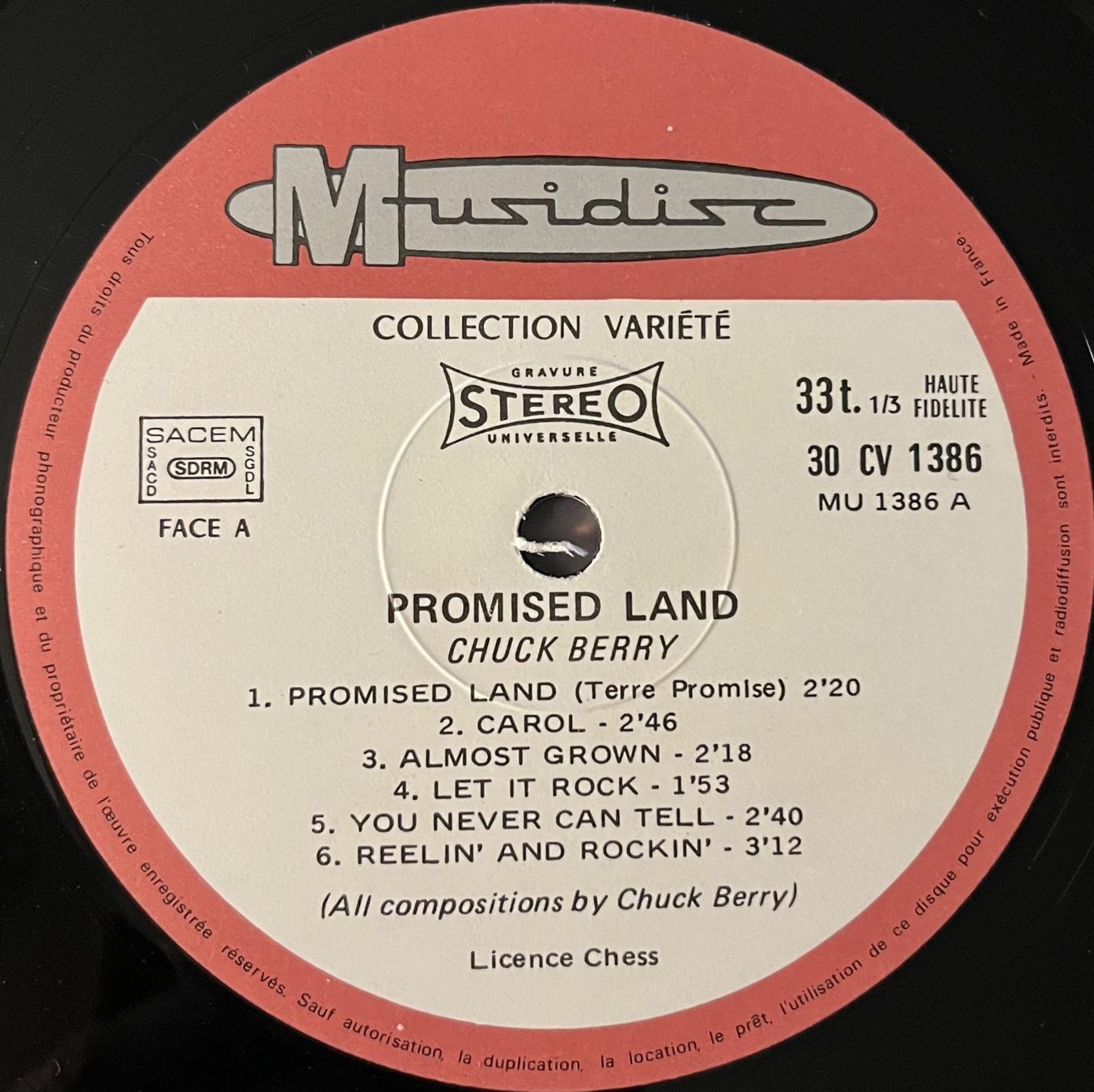 Dischi in vinile: CHUCK BERRY - PROMISED LAND - 33 Tours – Usato da Bussigny venduto da vinyl-pas-cher 2