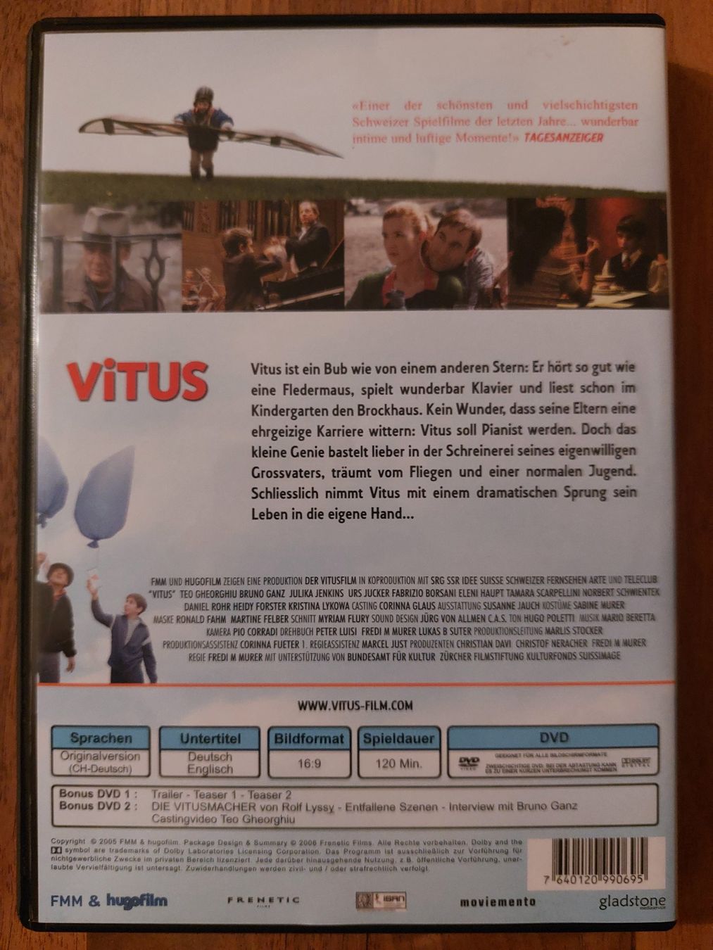Tutti i DVDs: DVD - Vitus mit Bruno Ganz / 2 Disk Special – Usato da Rheinfelden venduto da FilmAuktion 1