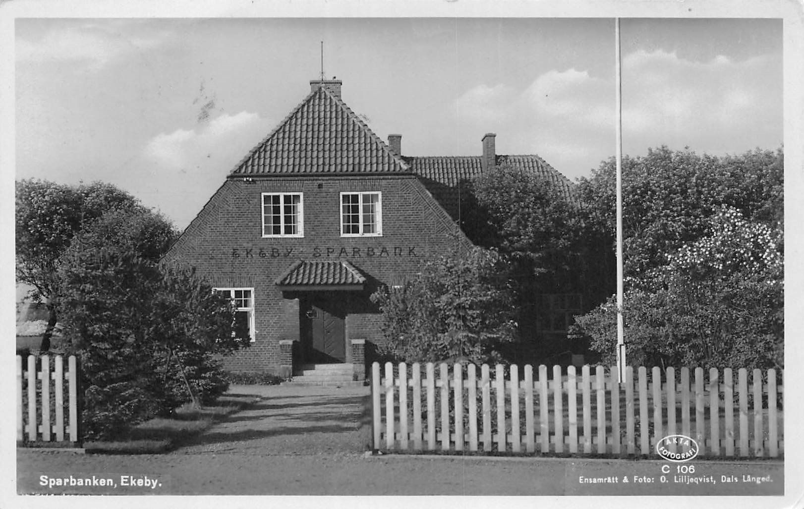 Cartoline postali: Ekeby, Sparbanken – Usato da Ottikon b.Kemptth. venduto da Neptun1974