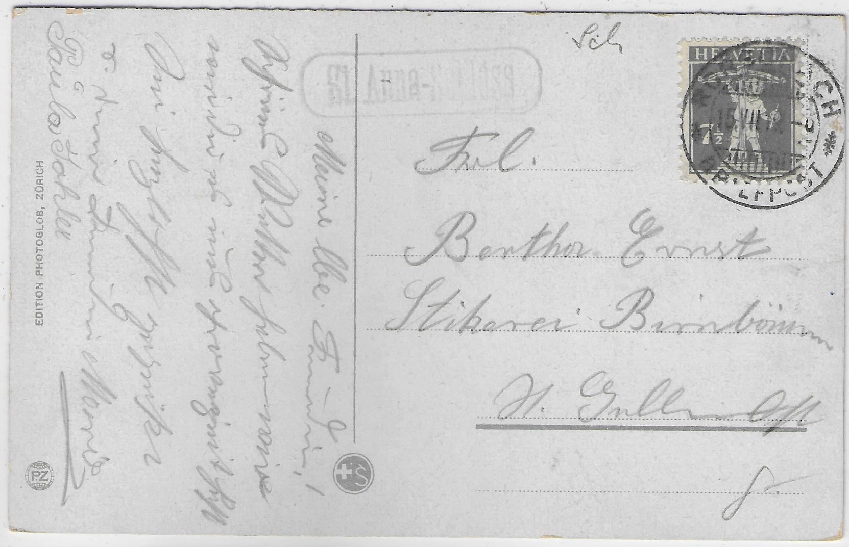 Cartoline postali: St. Anna-Schloss bei Rorschach - Litho – Usato da Ettingen venduto da Kartenplanet 1