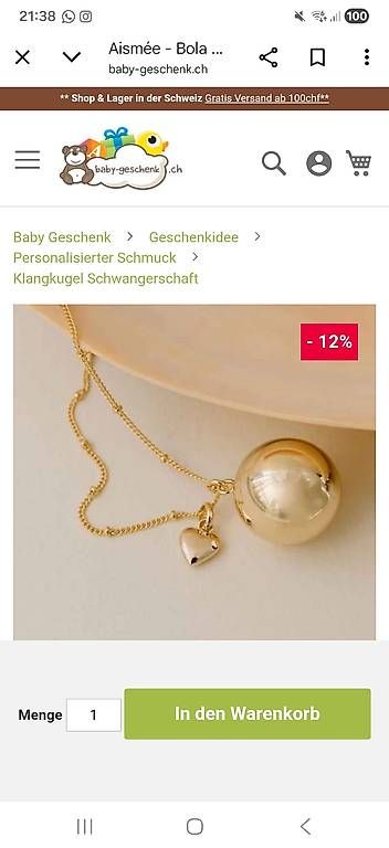 Ketten: Klangkugel Schwangerschaft  – Gebraucht aus Boll von BernerIn_89 1