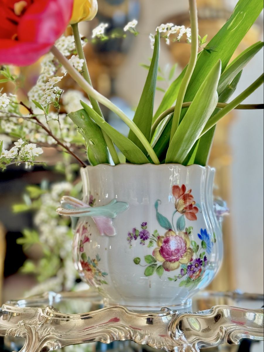 Vasi per fiori: Dresden cache pot décor floral – Usato da Courtaman venduto da sultan16 7