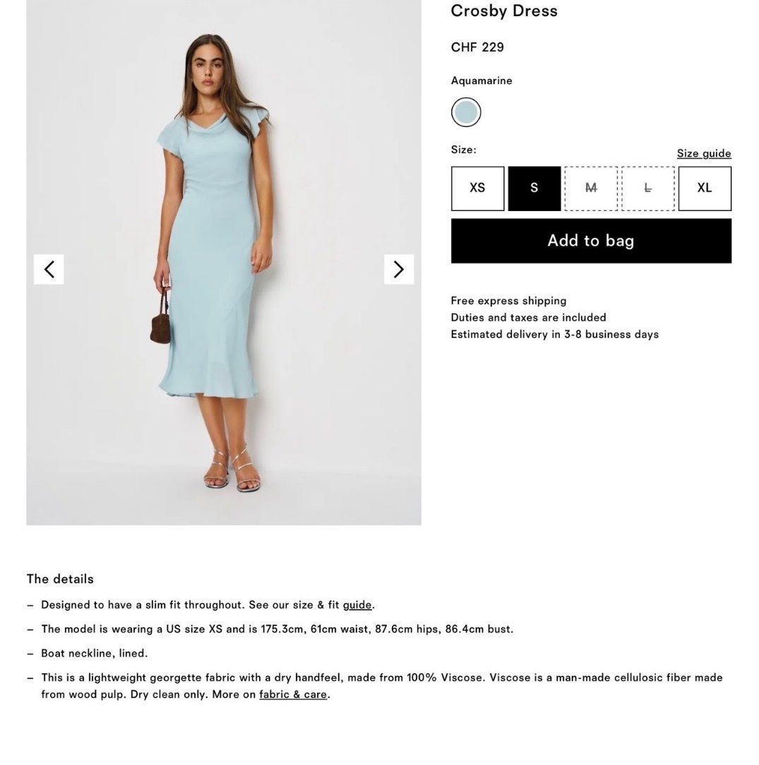 Reformation Robes: schönes blaues Reformation Kleid – Neuf (Voir description) à Zürich par car_t7pj 3