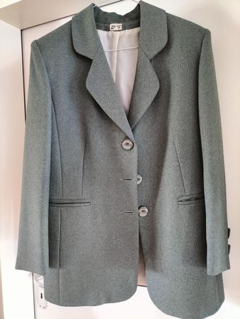 Damen Anzugblazer, Gr.38-40, grau-grün.