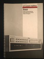 Revox B 160 Tuner, Bedienungsableitung