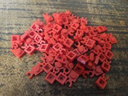 lego 4085d lot de 75 pièces Red Plate, Modified 1 x 1 with O