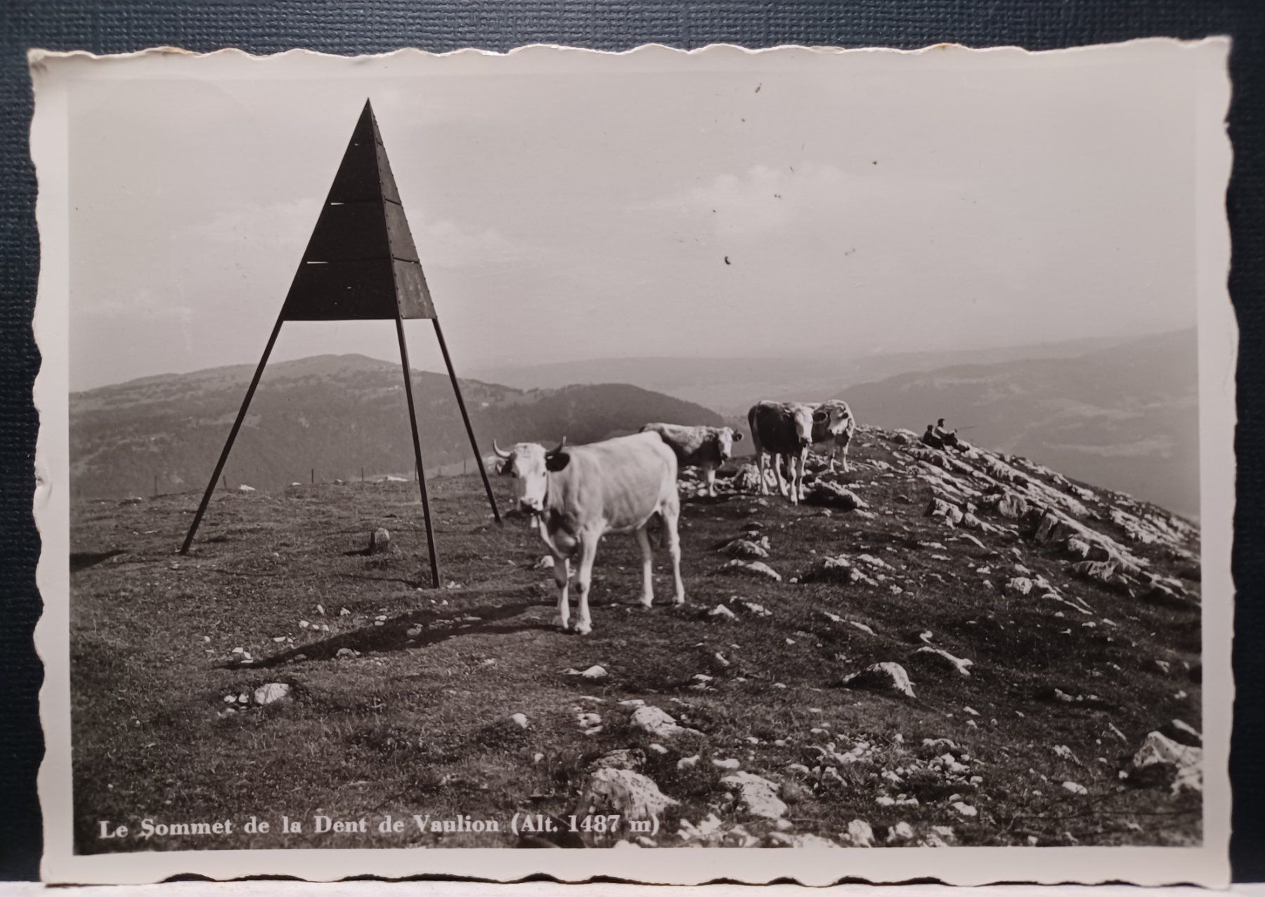 Ansichtskarten: Le Sommet de la Dent de Vaulion, 1947 – Gebraucht aus Aarau Rohr von mgvw