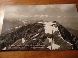Niesen-Gipfel mit Kulm, Fliegeraufnahme, 1956, o Niesen-Kulm