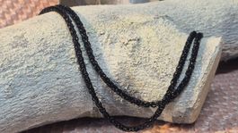 Collana catena intrecciata colore nero unisex