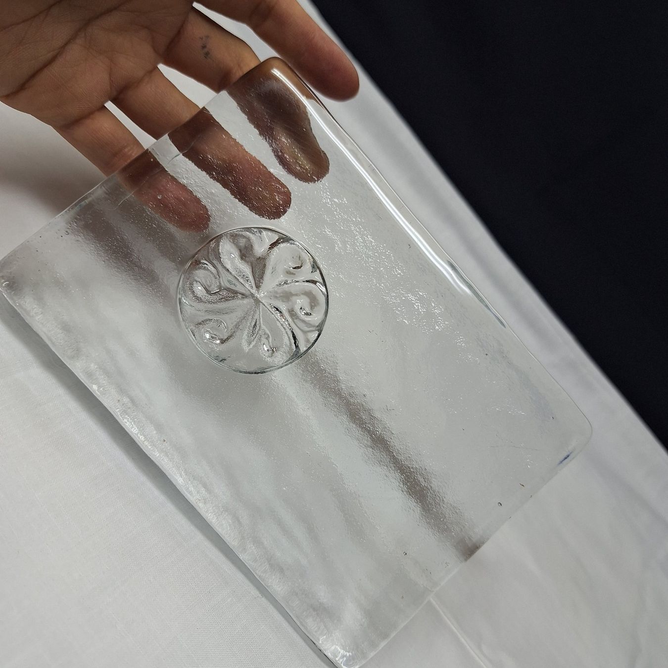 Bicchieri: Butterglas, Glasblock mit Muster, oder Briefbeschwerer – Usato da Winterthur venduto da Goldpipau 4