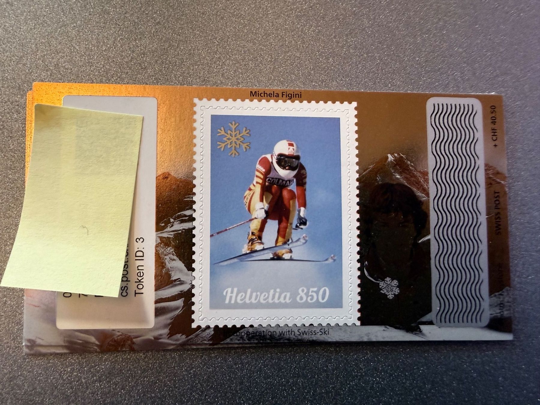 Tutti i francobolli: Swiss Crypto Stamp 5.0 "bronze" ID 3 Michela Figini ** – Usato da Lungern venduto da Jopae