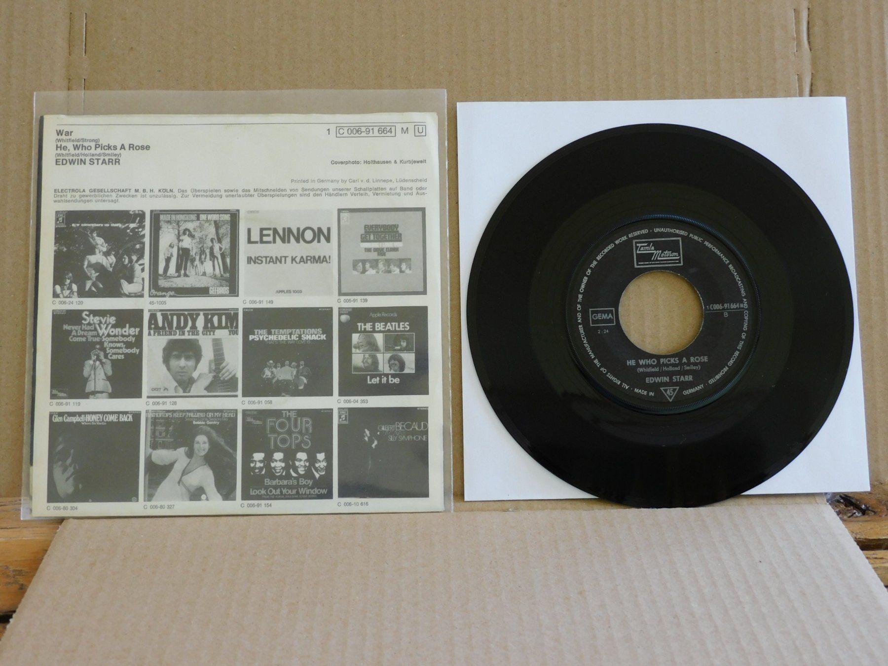 Dischi in vinile: Edwin Starr – War / He Who Picks A Rose – Usato da Emmenbrücke venduto da lamorak 1