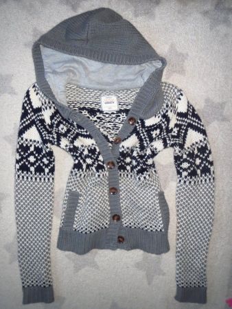 spezielle Damen Strick Kapuzen Jacke Gr L