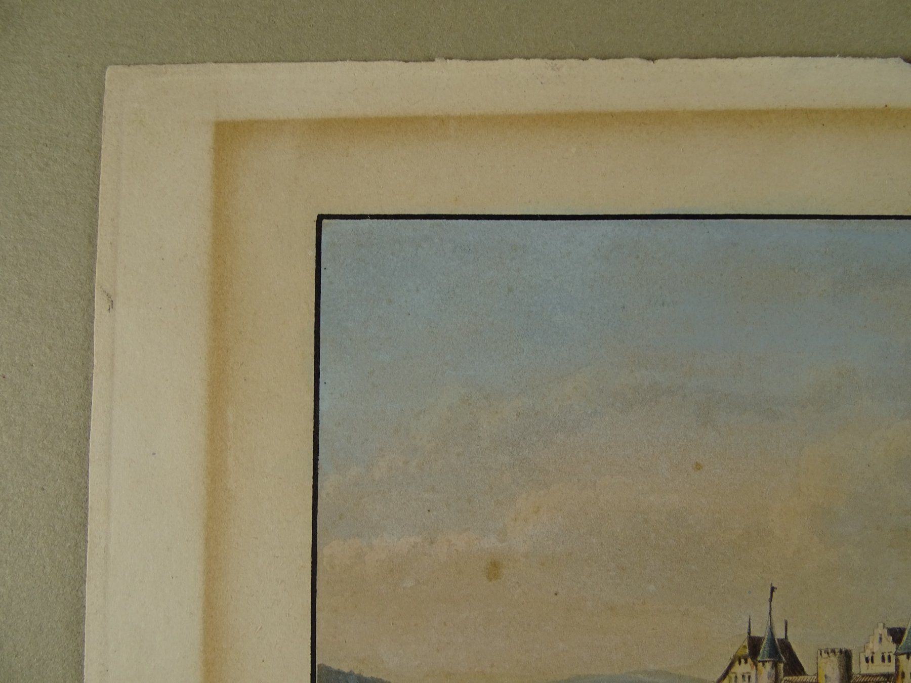 Incisioni: BURGDORF, AQUATINTA 1857 – Usato da Grüningen venduto da Kartensammler 3