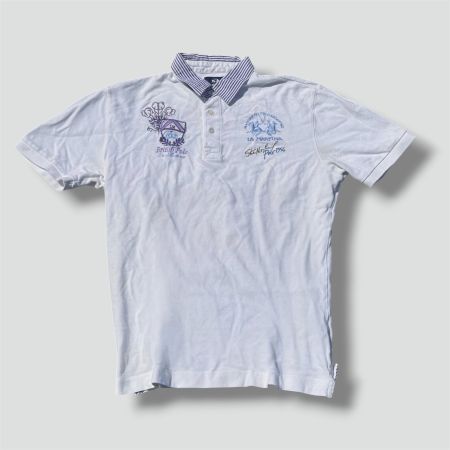 La Martina vintage white British poloshirt (ralph lauren)