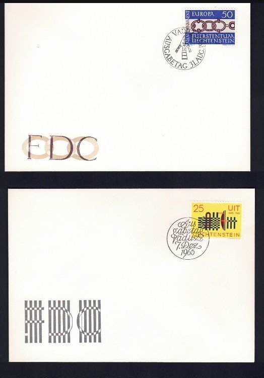 Tutti i francobolli: FDC Liechtenstein 1961-1965 – Usato da Pfäffikon ZH venduto da Romulus 7