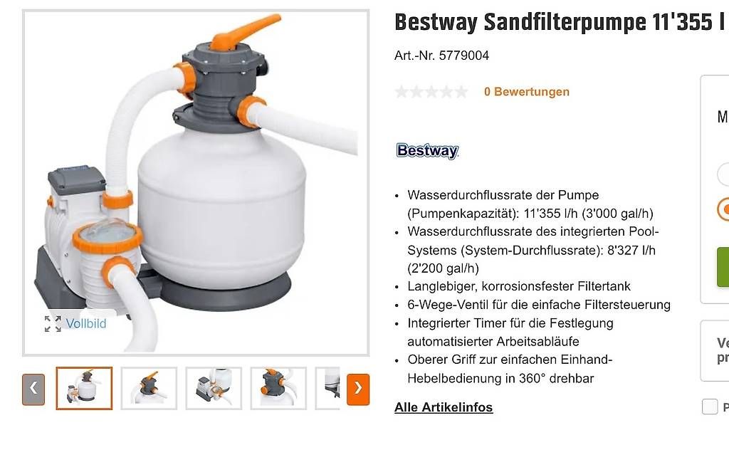 Piscine: Bestway Pool Komplett- Set – Usato da Rheineck venduto da federer81 1
