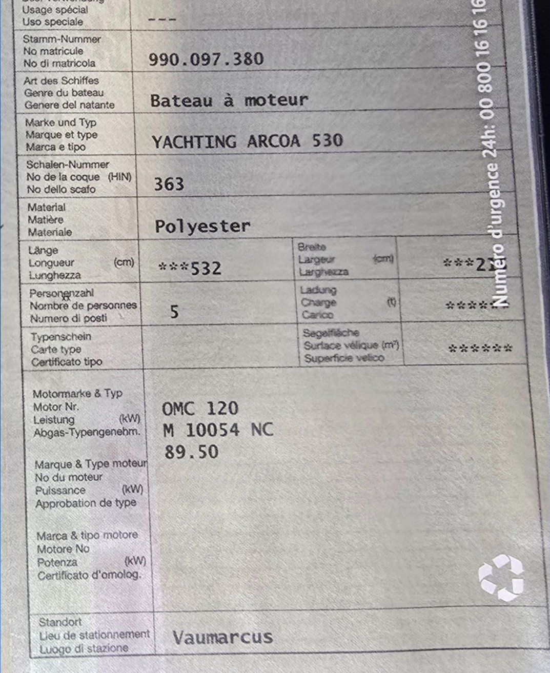 Barche: Arcoa 530 – Usato da Montreux venduto da PremerlServices 9