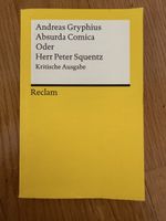Andreas Gryphius - Absurda Comica, Reclam Ausgabe Top!