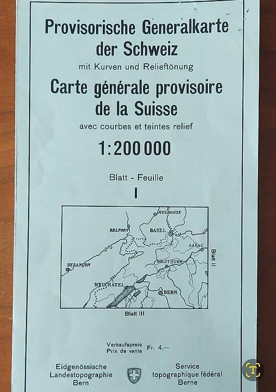 Cartine & Atlanti: Cartes suisse géographique ancienne – Usato da Pully venduto da Dede1958