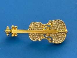 Luxus Elegante  Brosche Musik Farbe: Gold