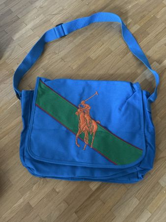 Sac Messenger toile Ralph Lauren - Vintage