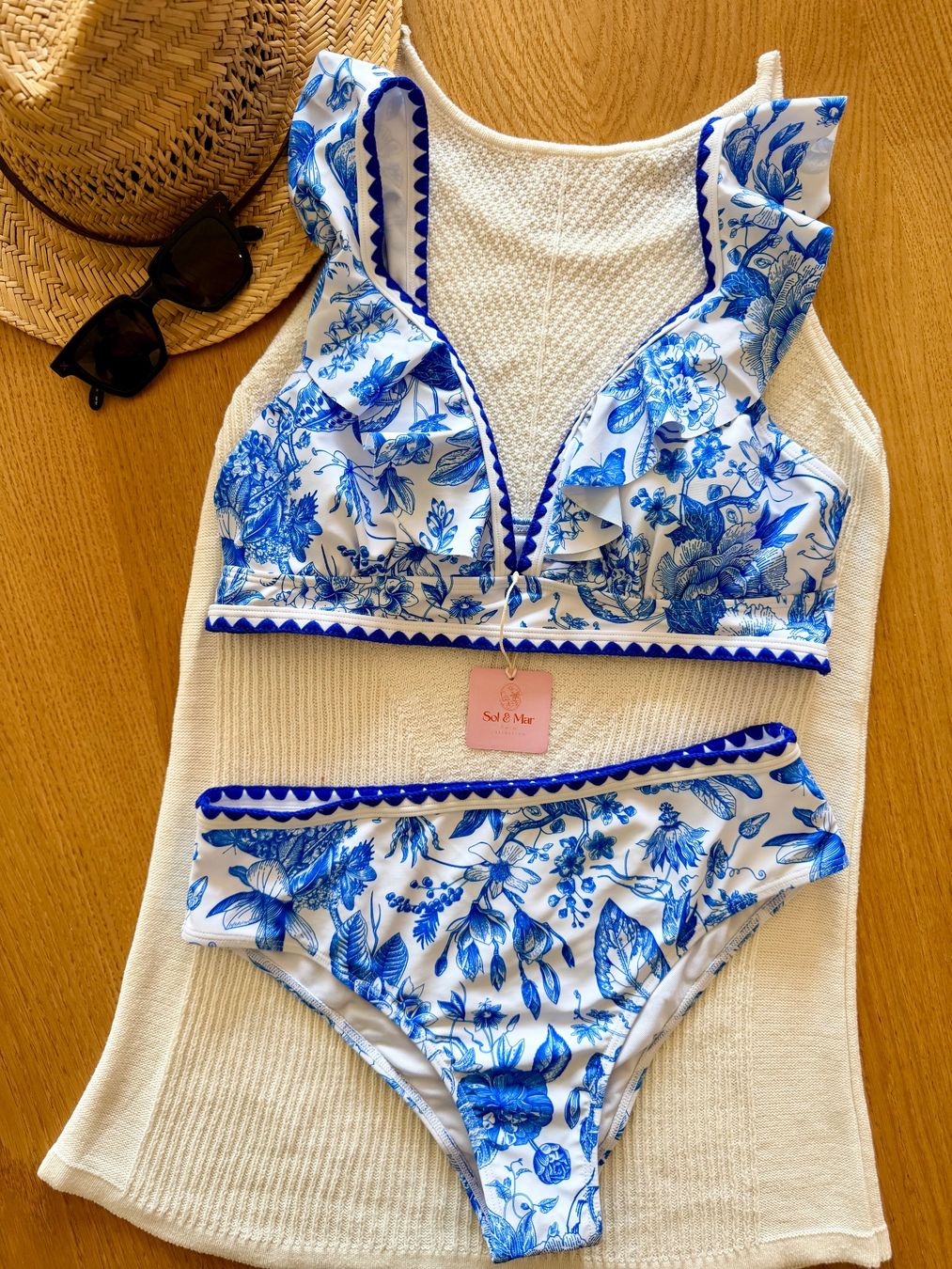 Costumi da bagno & Bikini: 💥SALE!! Bikini Blau Weiss Gr.L - Gratis Versand + Modelle – Nuovo e nell'imballaggio originale da Gockhausen venduto da van_82kh