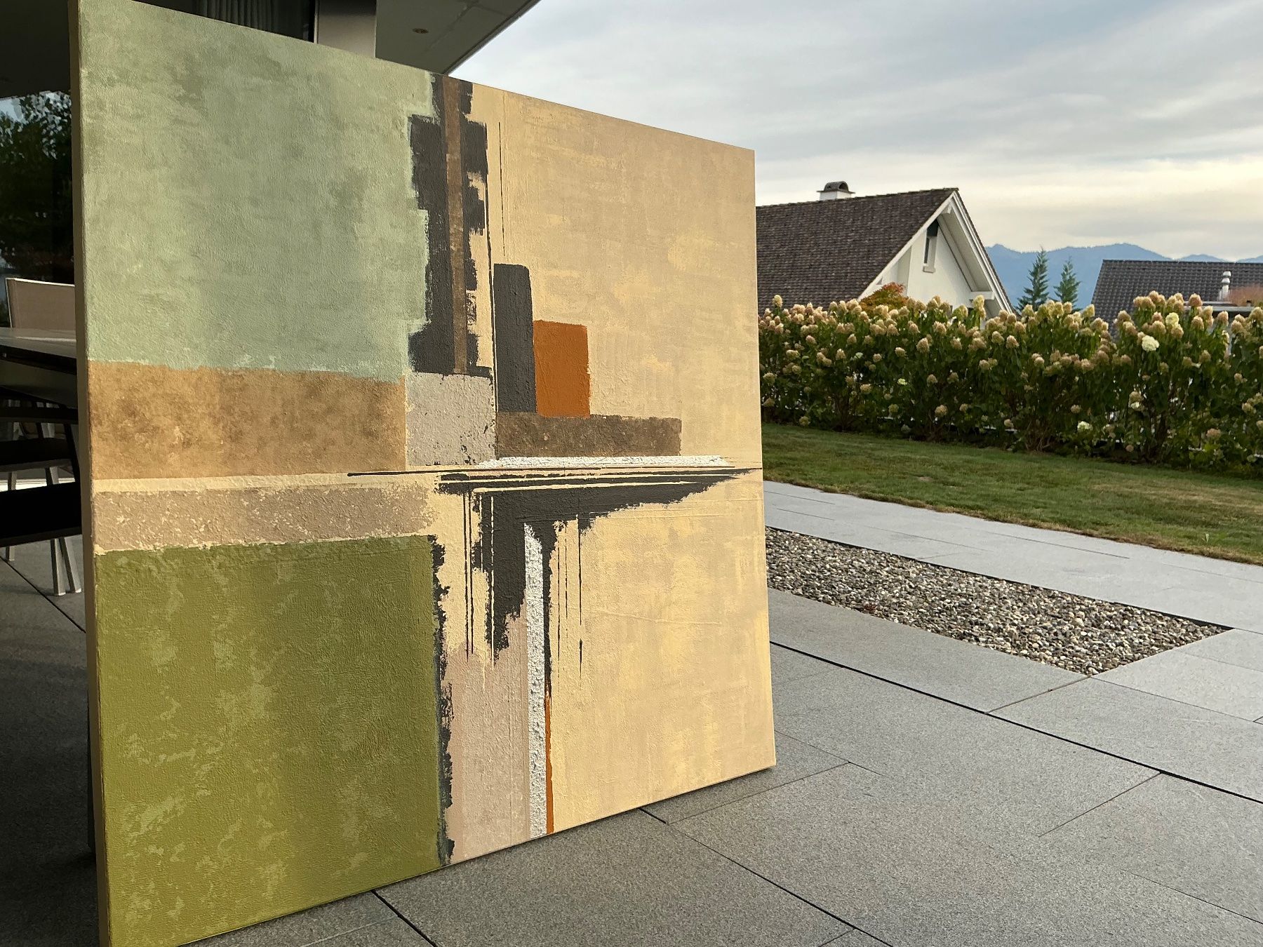 Dipinti: „Abstract Composition " XL Work in Earth Colors – Nuovo e nell'imballaggio originale da Uznach venduto da Spillmannkunst43 8