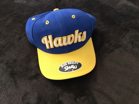 Baseball Cap SW4U Hawks blau gelb neuwertiger Zustand